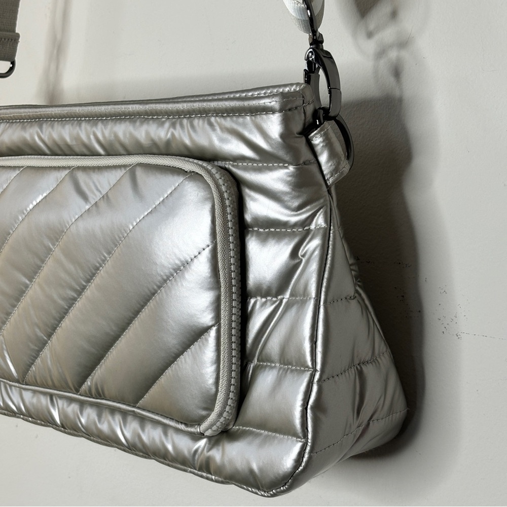 THINK ROYLN Silver Quilted Crossbody Bag - Picture 4 of 14